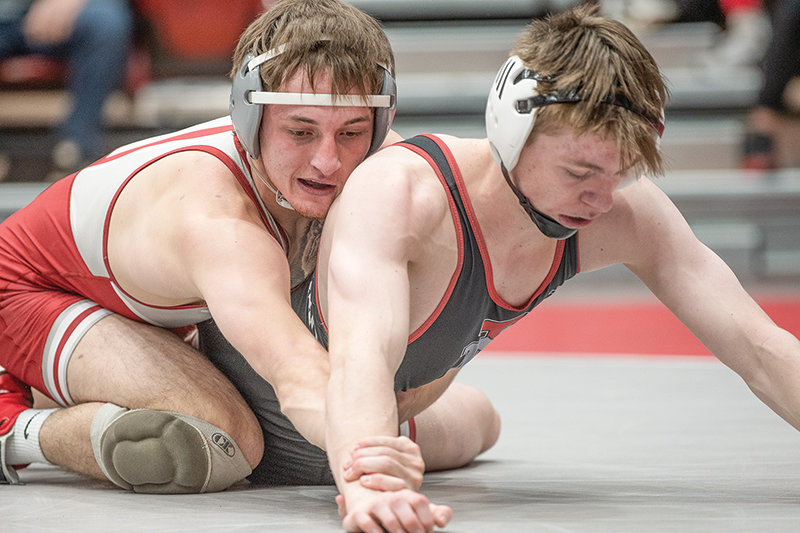 Brady Lowry (left) heads to the national tournament at 149 pounds as a returning All-American from the 2020 season.
TRIBUNE PHOTO BY CARLA WENSKY